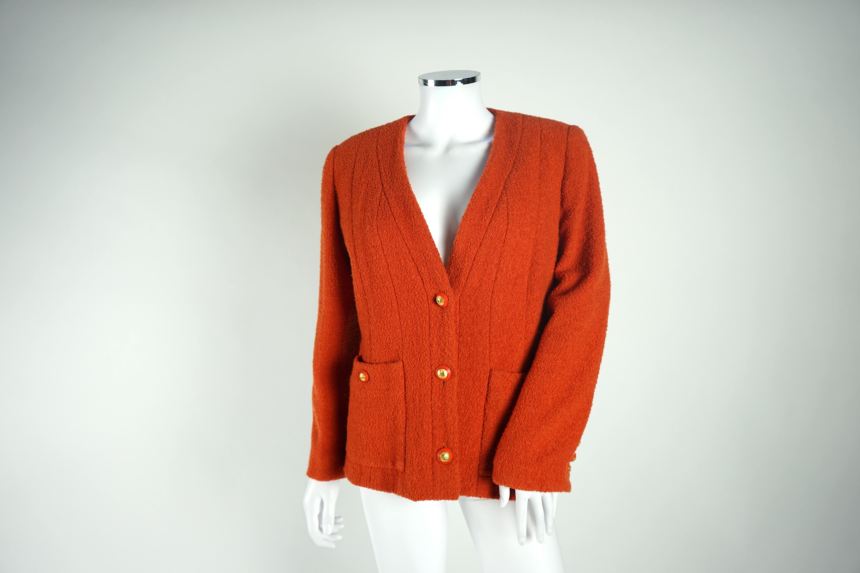 A Chanel lady's orange jacket, EU 44